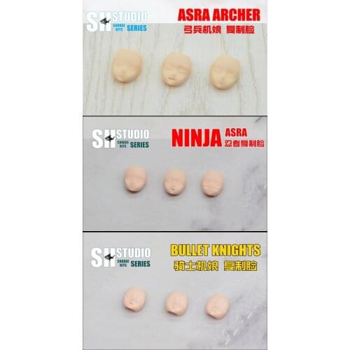 SH Studio upgrade parts of Faces set ( 3 PCS ) for 1/12 scale ASRA mobile suit girl kids toys