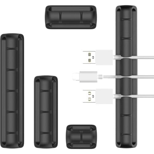 NEW-5 in 1 Desktop Cable Manager, for USB Charging Cable/Power Cable/Mouse Cable PC Office Home Wiring and Wiring Management