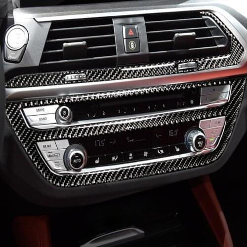 For BMW G30 G38 G38 G01 G02 G08 X3 X4 Carbon Fiber Air Conditioner Sticker CD Control Panel M Performance Sticker Left Drive