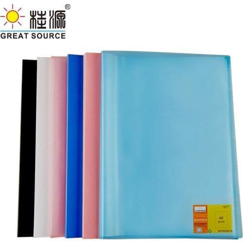 4K Display Folder Drawing Presentation Book 20 Transparent Pockets Fancy Candy Color615*475mm(24.21"*18.70") (1PC)