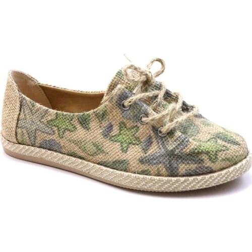 Wicker Straw Womens Shoes Linen Natural Fashion Sea Star Style Stylish Combination Green Floral