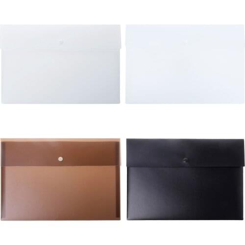 A4 Size Portable PP Plastic Envelope File Waterproof Storage Bag Document Folder M17F