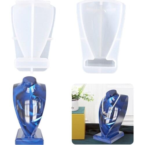Jewelry Display Bust Clear Silicone Mould 3D Mannequin Mold Necklace Stand Pendant Holder Mold Diy Crafts