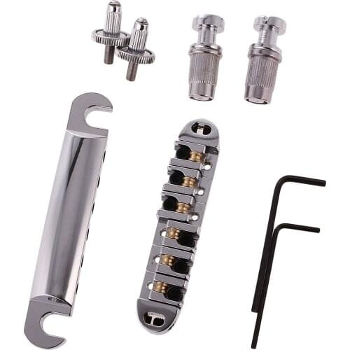 Locking Roller Saddle Bridge Set For LP Guitar Parts Accessories