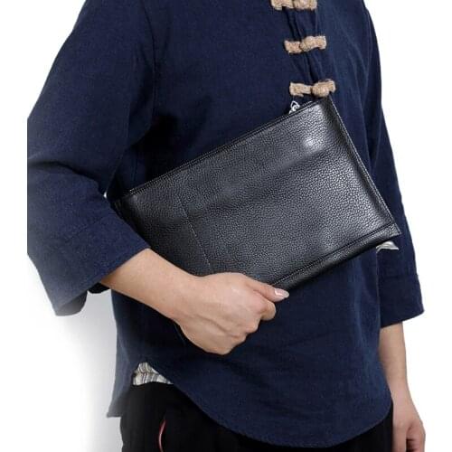 WOONAM Unisex High-end Luxury Quality Top Grain Genuine Calf Leather Envelop Bag Evening Clutch Handbag BG1025