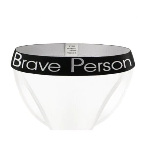 2021 Brand BRAVE PERSON Sexy Transparent Mens Briefs Mesh Gauze Breathable Men Underwear Briefs Low-waist Panties For Man