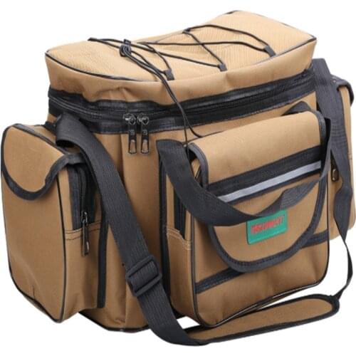 Waterproof Fishing Bag Nylon Large Capacity Multi-Purpose Fishing Bag Two-Layer Outdoor Shoulder Bags
