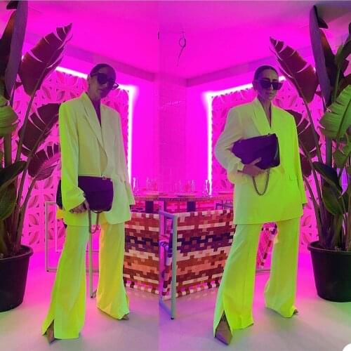 2 Pieces Set Women Suit Chic Fashion Long Sleeve Jacket Streetwear Casual Custom Made Blazers Female Loose High Street Coats