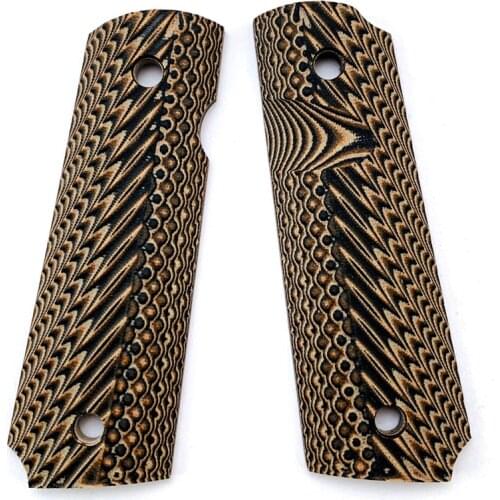 1 Pair Professional G10 Knife Handles Patch Textured Material DIY Scales Non-slip Blanks For 1911 Grips