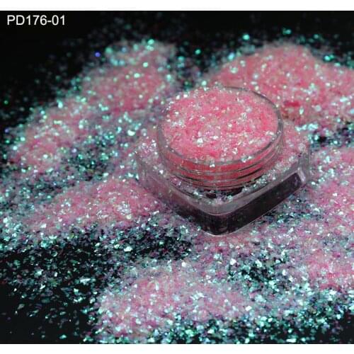 15Colors Nail Art Glitter Ice Iridescent Flakes Fine Craft Glitter Decoration Artist Nail Sequins Flakes Pigment Flake Slice