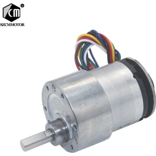 37mm diameter gearbox halll encoder micro spur gear motor Speed Reduction Geared Motor for robot smart small car