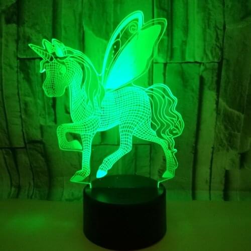 3D unicorn Led Light unicorn Animal Lamp Led Night Light USB Desk Table Lamp Luminaria Home Decoration Kids Toy Gift