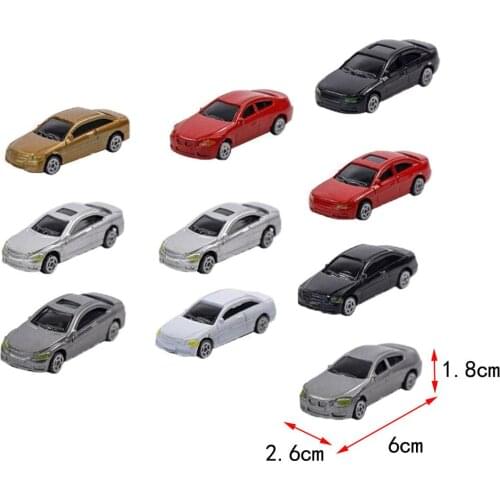 50pcs 1:75 Painted Car Models Train / Building Layout N Scale