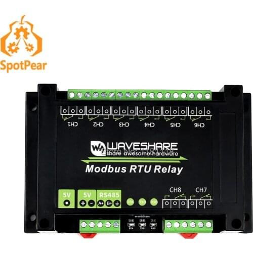 Modbus RTU 8-way relay module, RS485 interface, with multiple isolation protection circuits, industrial grade