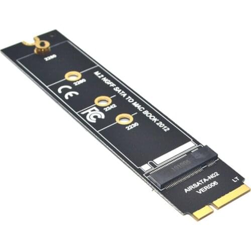 M.2 NGFF SATA SSD Converter Adapter Card For 2012 MacBook Air Computer Model Interface A1465 A1466 MD223 MD224 MD231 MD232 Etc