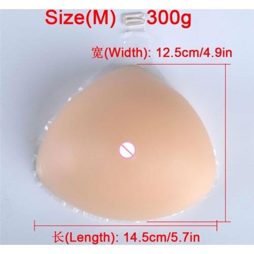 B Cup 300g/pcs Portable Hook Type Mastectomy Fake Breast Triangle Artificial Boobs Increase Chest Silicone Breast Augmentation