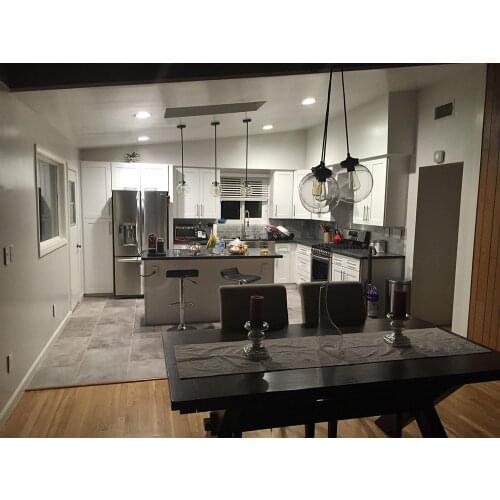 White Shaker Style Kitchen Cabinets Solid Wood Factory Directly