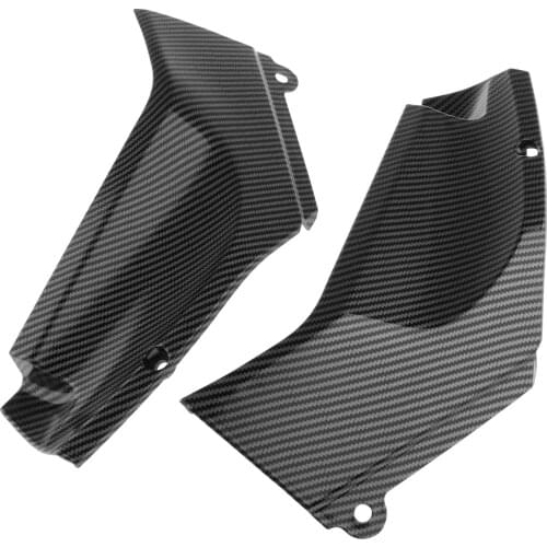 1 Pair Motorcycle Carbon Fiber Gas Tank Side Trim Cover Panels Fairing for Yamaha R1 Black