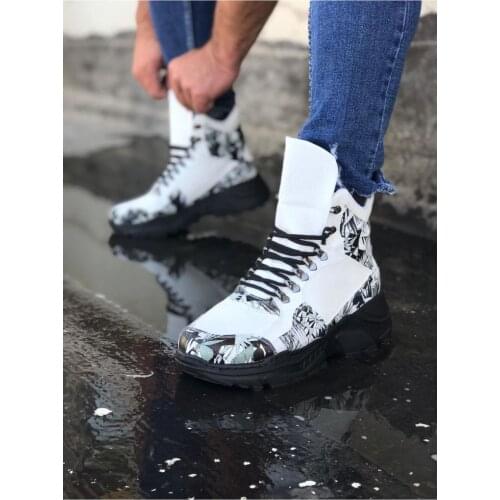 Babba WG07 Long Lace-Up Boots Men Winter Style For Men Casual Stylish Postal Shoes