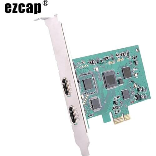 EZCAP PCIE Audio Video Capture Card HDMI HD PCI Express Video Grabber 1080p 60pfs Recording Game Live Broadcast Streaming Plate