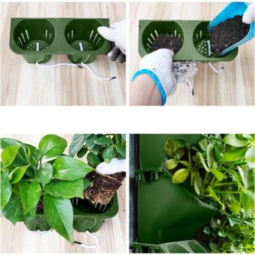Indoor Plant Wall Flowerpot Modular Vertical Greening Basin Three-Dimensional Combination Wall Without Perforation Hanging Pot
