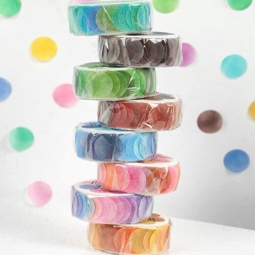 Colorful Washi Tape 100pcs Round Dot Stickers Creative Scrapbooking Diary Album Decor Stationery School Supplies