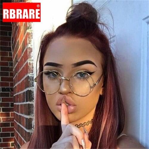 RBRARE 2021 Round Glasss Women Vintage Metal Glasses Frame for Women/Men Luxury Brand Eyeglasses Women Lentes De Lectura Mujer
