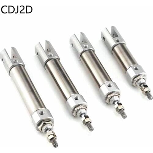 SMC type CDJ2D 10 12 16 bore stroke 5 10 15 20 25 30 40 50 DOUBLE Clevis mini cylinder