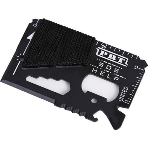 Alloy Steel Multi Toolcard Wallet Multitool Screwdriver Knife Cutter Opener Saw Ruler Paracord Camping Tool Survival Tool Card