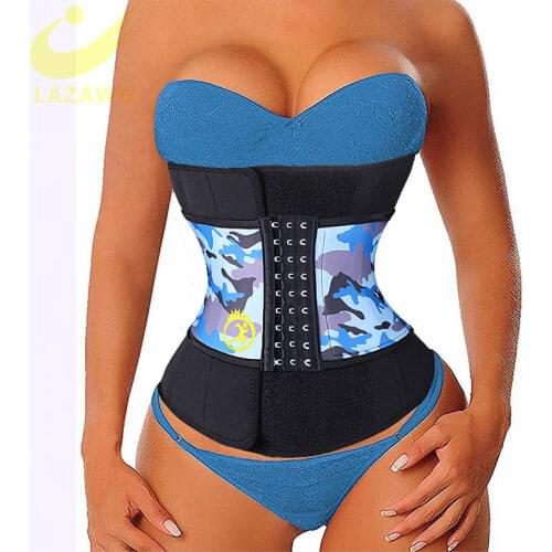 LAZAWG Neoprene Sauna Waist Trainer Corset Sweat Belt for Women Weight Loss Compression Trimmer Workout Fitness Hot Thermo Girdl