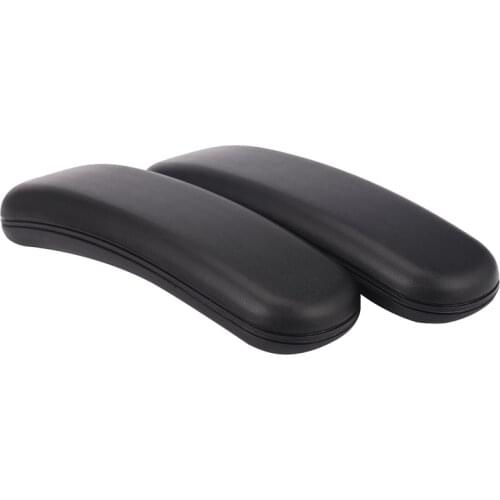 1 Pair Office Chair Parts Arm with mounting hole patterns Pad Armrest Replacement Accessories Furniture 9.75" x 3" (Black)