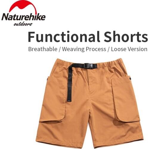 Naturehike Leisure Functional Shorts Mens Drawstring Waist Tooling Shorts Work Pants Camping Travel Fashional Wear