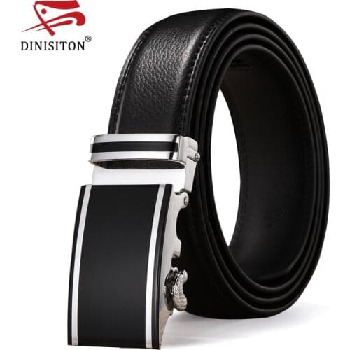 DINISITON Genuine Leather belts for men Designers high quality Luxury automatic buckle belt Waist strap for Hombre male Fashion