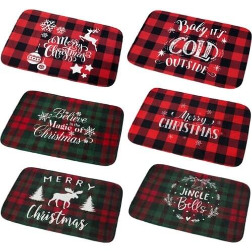 Merry Christmas Mat Flannel Outdoor Carpet Christmas Decorations For Home Xmas Santa Ornament Navidad 2020 Noel New Year Gifts