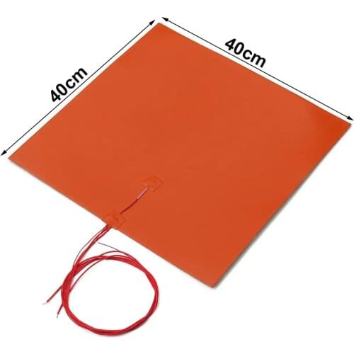 Silicone Heater 400x400 1400w@240v Silicone Heater Bed Pad for 3D Printer With Adhesive and NTC 100K 3950
