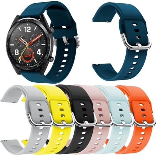 Silicone Watchband For Huawei Watch GT Active 46mm Honor Magic Strap bracelet de montre Band Correa de reloj pasek do zegarka