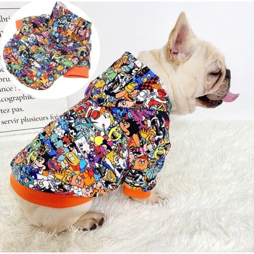 Cute Cartoon Winter Warm Dog Clothes Cotton Hoodies Clothes for Small medium dogs Costumes Coat For Cat French Bulldog Chihuahua