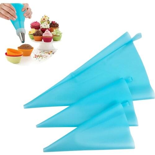 Blue/Orange Silicone TPU Pastry Bag Cupcake Dessert Biscuit Decorators Reusable Icing Piping Cream Squeeze Bag Baking Gadgets