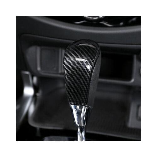 Carbon Fiber Gear Shift Knob Cover For Nissan Navara Frontier NP300 2015-2019