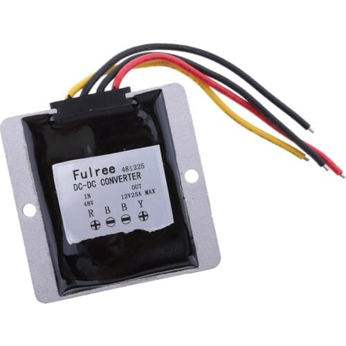 Waterproof DC/DC Converter 48V (20-60V) Step Down to 12V/25A 12V 25A 300W Power Supply Module