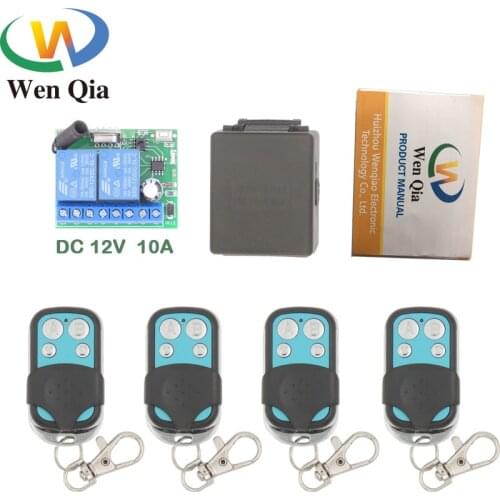 DC12V 10Amp 2CH Remote Control Switch Wireless Relay Receiver for rf 433MHz Remote Garage\ Lighting\ Electric Door Controller
