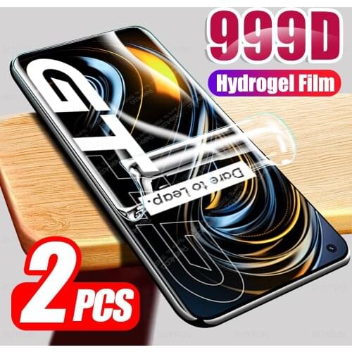 2pcs Full Curved Soft Hydrogel Film For Oppo Realme GT 5G 6.43" Realmi Realmy G T RealmeGT Protective Screen Protector Not Glass