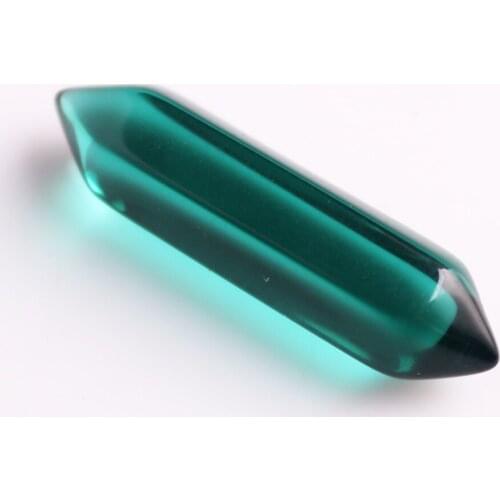 24pcs Glass Mixed Multicolour Stone Hexagonal Prism Healing Pointed Reiki Chakra No Hole Bead for Earring Ring Necklace Free