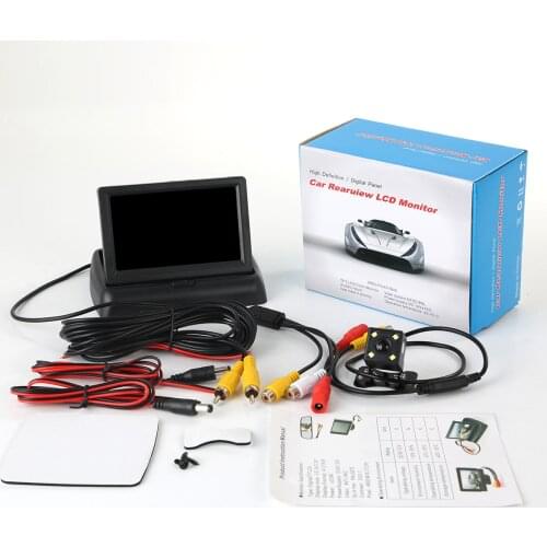 4.3inch 628 X 582 HD Car Monitor Waterproof Reverse TFT LCD Night Vision Backup Rear View Car Camera With Monitor