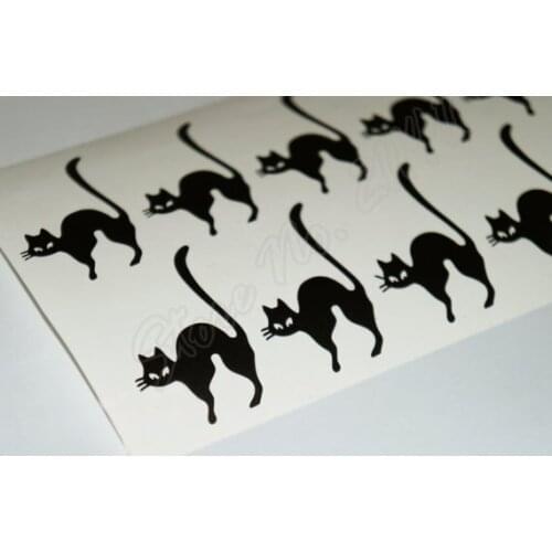 42 Cat Stickers Envelope Seal Invitation Seals Party A Window sticker Removable vinyl Wall Decal B329