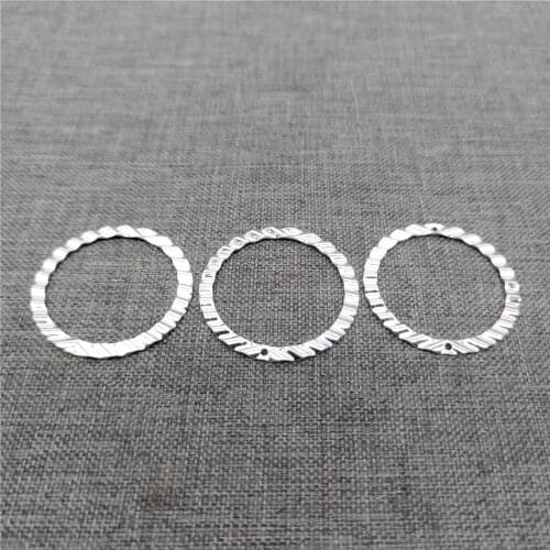 8pcs of 925 Sterling Silver Closed Jump Ring Hammered Type for Bracelet Necklace