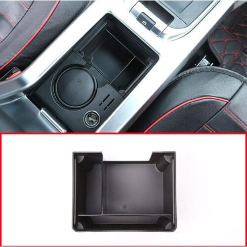 Car Accessories Interior Center Control Cup Holder Storage Box For Land Rover Discovery Sport 2015-2019 Storage Box Black 1 Pcs