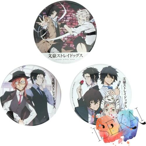 Bungo Stray Dogs Anime De-Can Badge Atsushi Nakajima Dazai Osamu Nakahara Chuya Chuuya Badge Brooch Pins