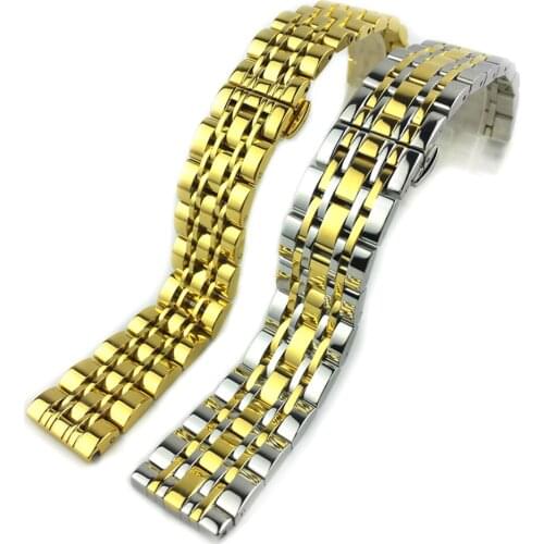 Man Quick Release Watchbands 7 Rows Stainless Steel Watch Straps Double Click Butterfly Buckle Watch Band 7 Colours WB64