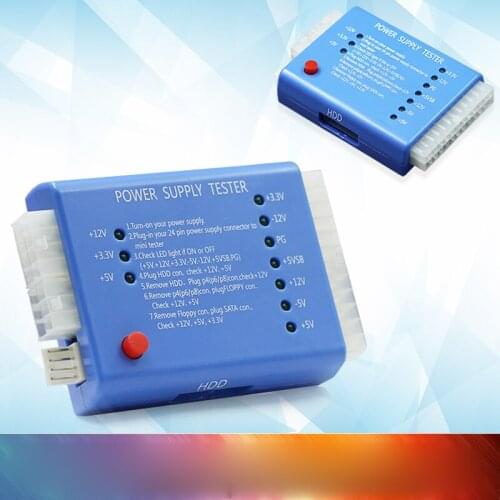 Diagnostic card supply maintenance and testing instrument ATX computer tester desktop power detection tool